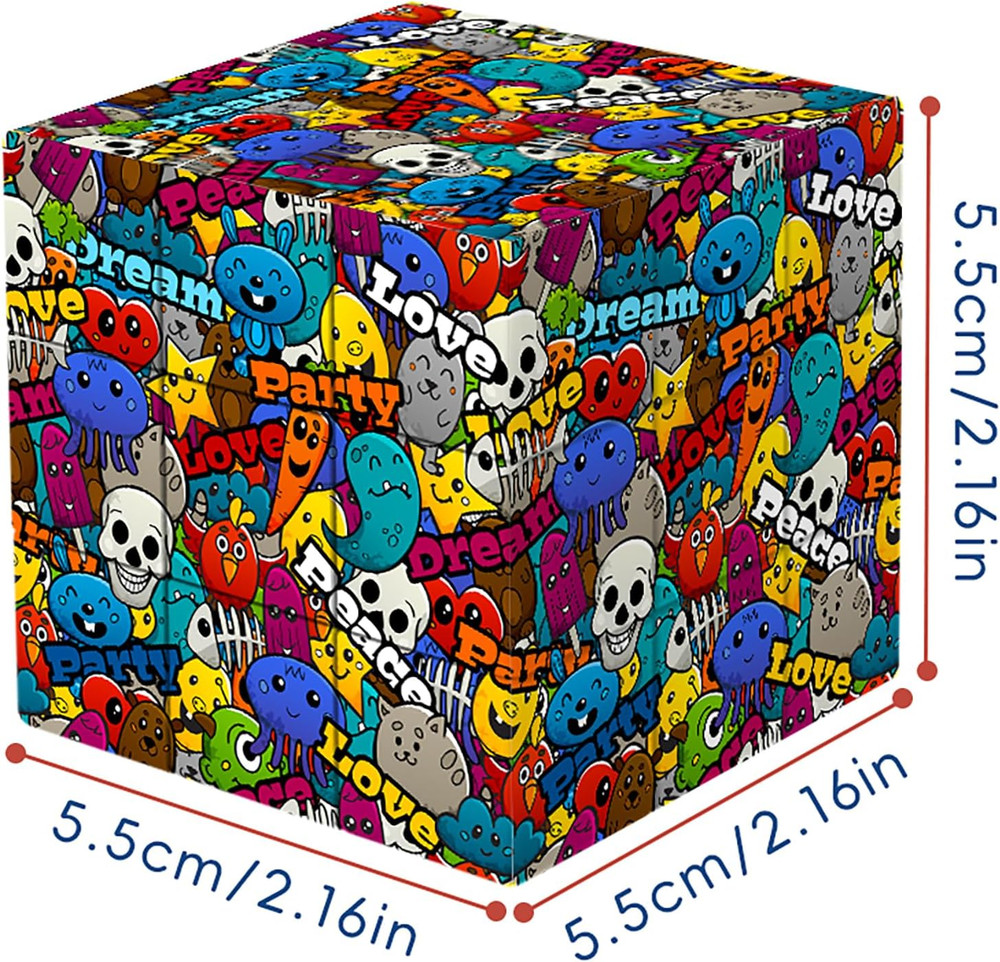 Graffiti 3X3 Speed Cube, UV Printing Cube Magic Cube Educational Puzzles Toys...