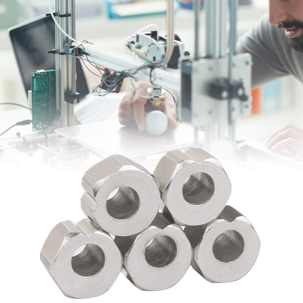 20Pcs 3D Printer Eccentric Nut, Spacer 10mm x 8mm, Silver
