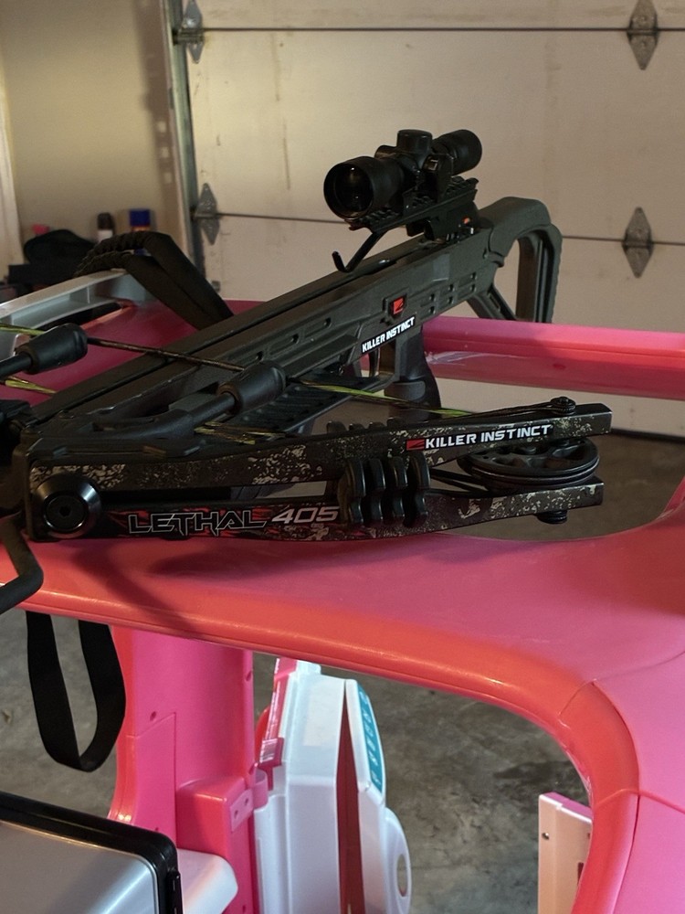 Killer Instinct Lethal 405 Compound Crossbow Black/Camouflage w/ Scope, Sling