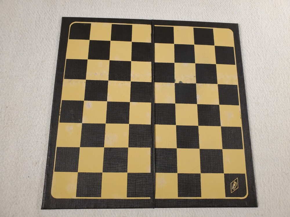Vintage Chess Set E. S. Lowe Magnetic Chessmen Chess Board Game