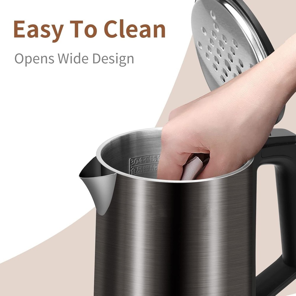 Hervidor De Agua Electrico Tetera Electrica Calentador Para Cafe Te 1.0 L NUEVO.