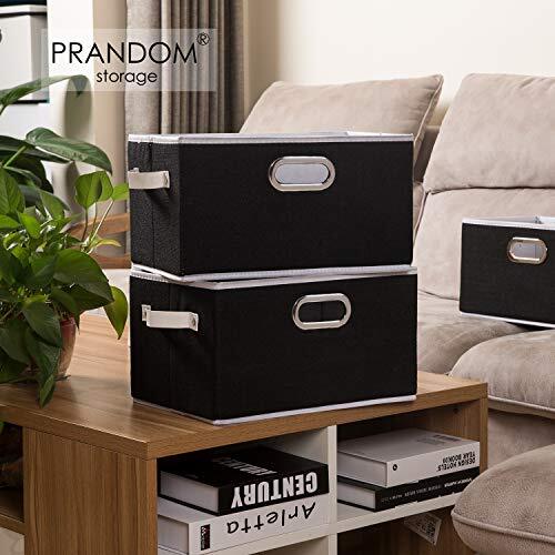 Fodable Storage Baskets for Closet 5-Pack Decorative Fabric Storage Bins Cube...
