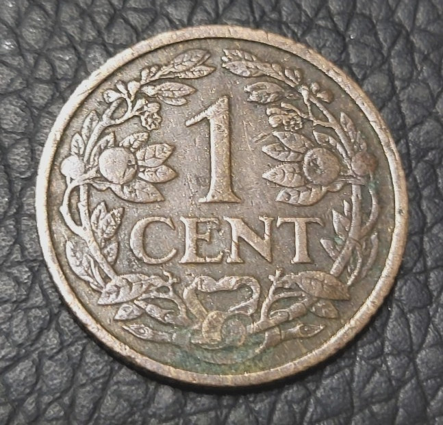 1925 Netherlands 1 Cent Coin