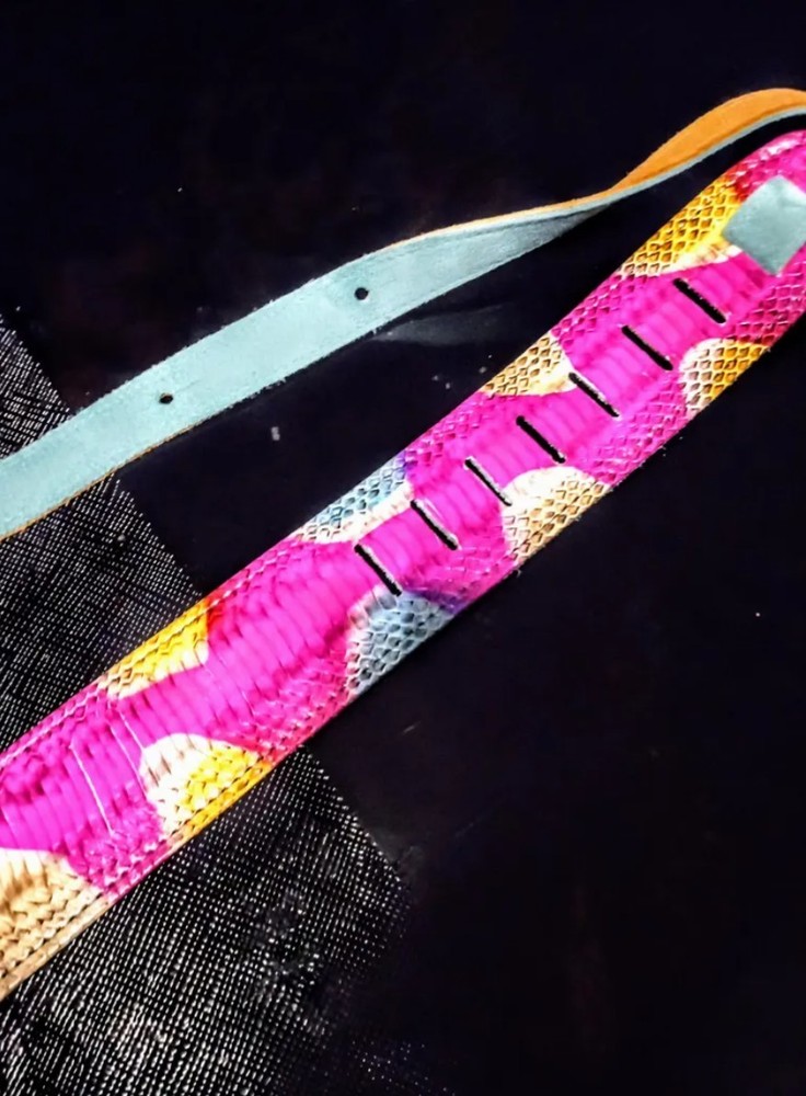 Genuine snakeskin Guitar strap