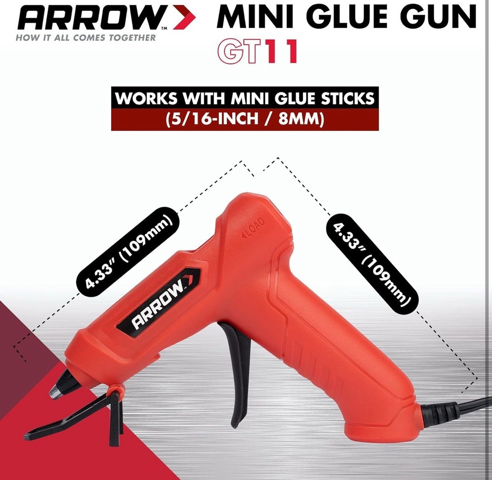 Arrow Mini Glue Gun Includes 10 free glue sticks