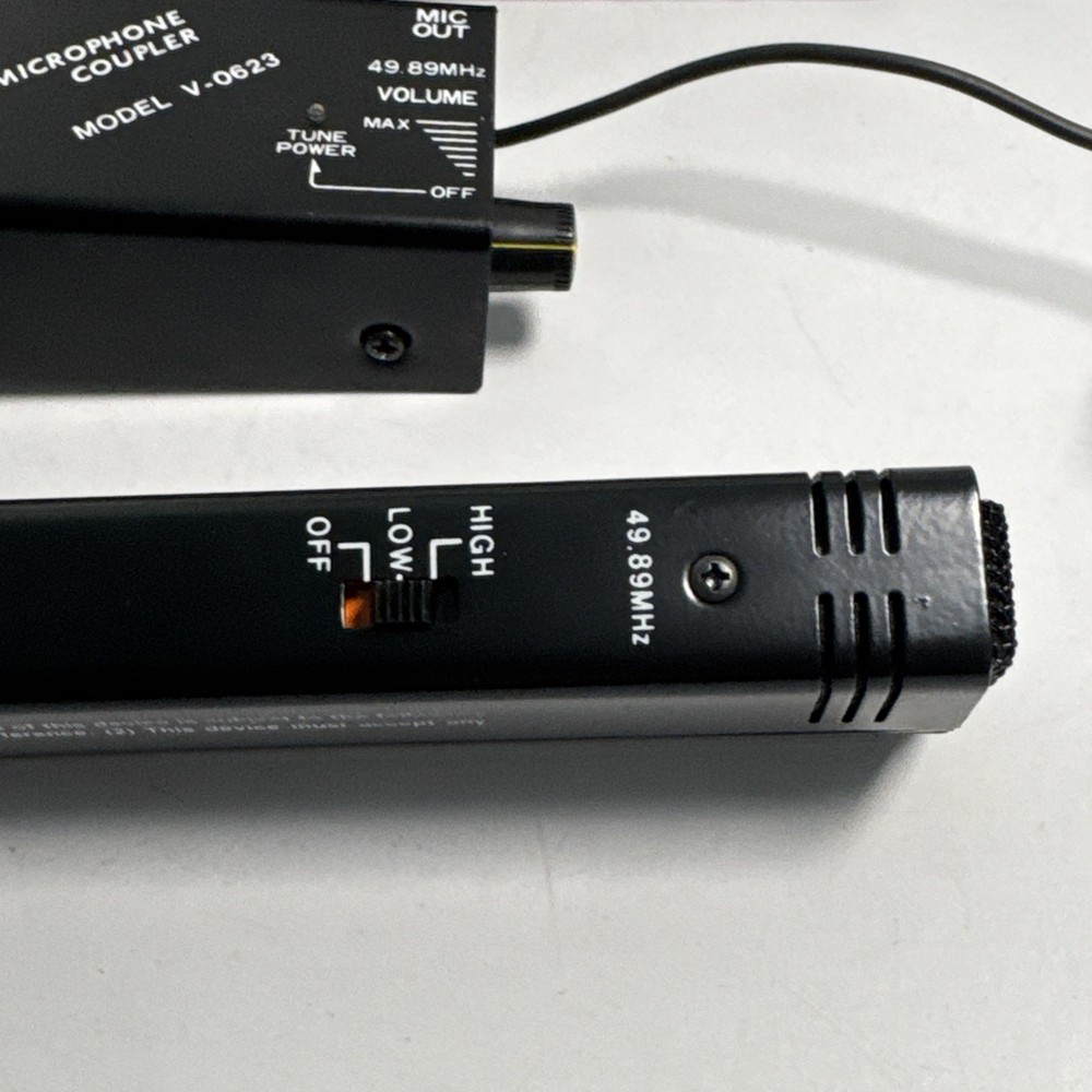 Ambico Wireless Microphone System Model Mic V-0623 Clean Tested