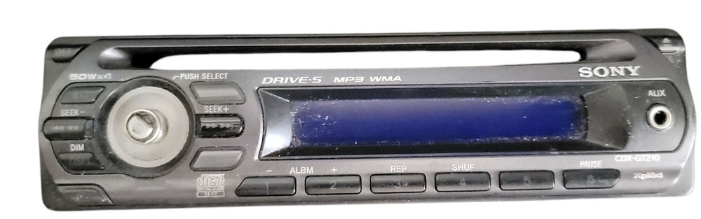 SONY CDX-GT210 FACEPLATE ONLY MISSING VOLUME KNOB