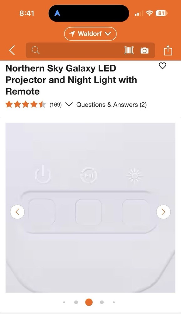 HY-IMPACT Northern Sky Brite Galaxy Lite Projector with Remote Control New