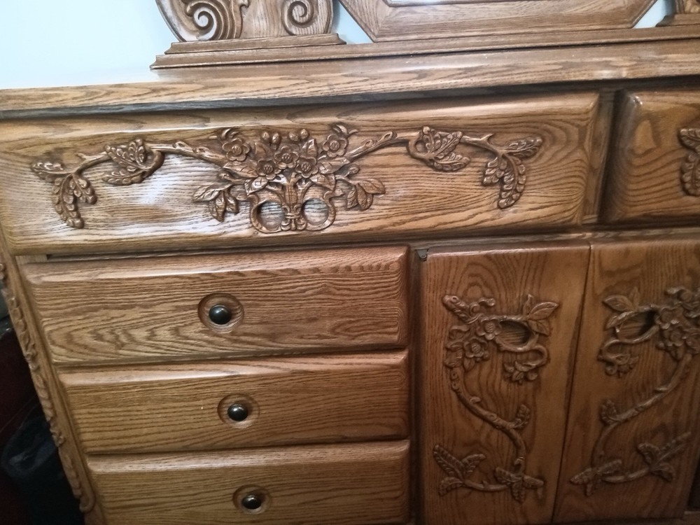 solid oak bedroom set furniture