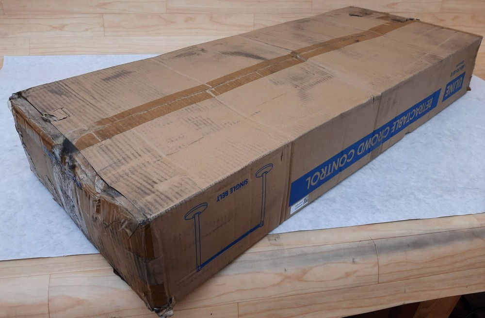 Uline Crowd Control Posts 40" With Retractable Belt 10' Black H-3736BL