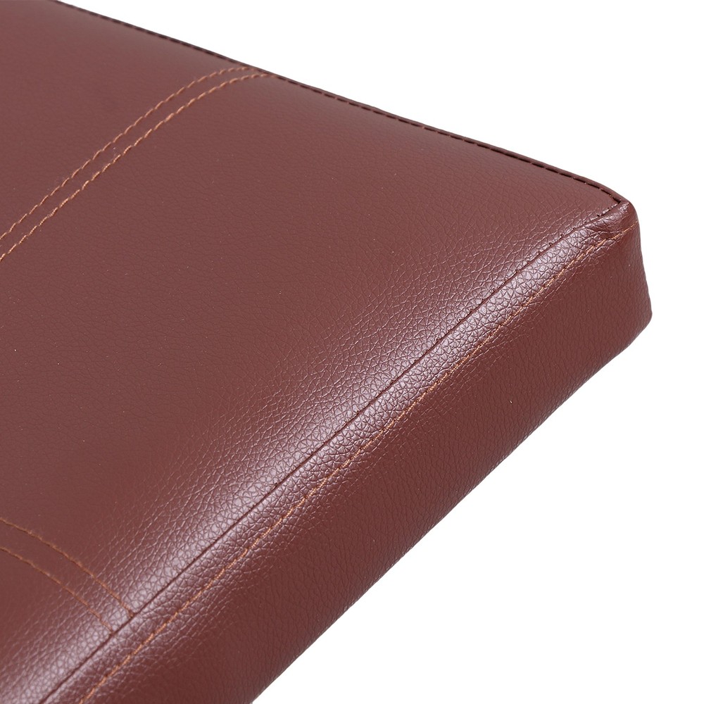 30" Sturdy Ottomans Footstools Soft Leather Brown Storage Footrest Foldable