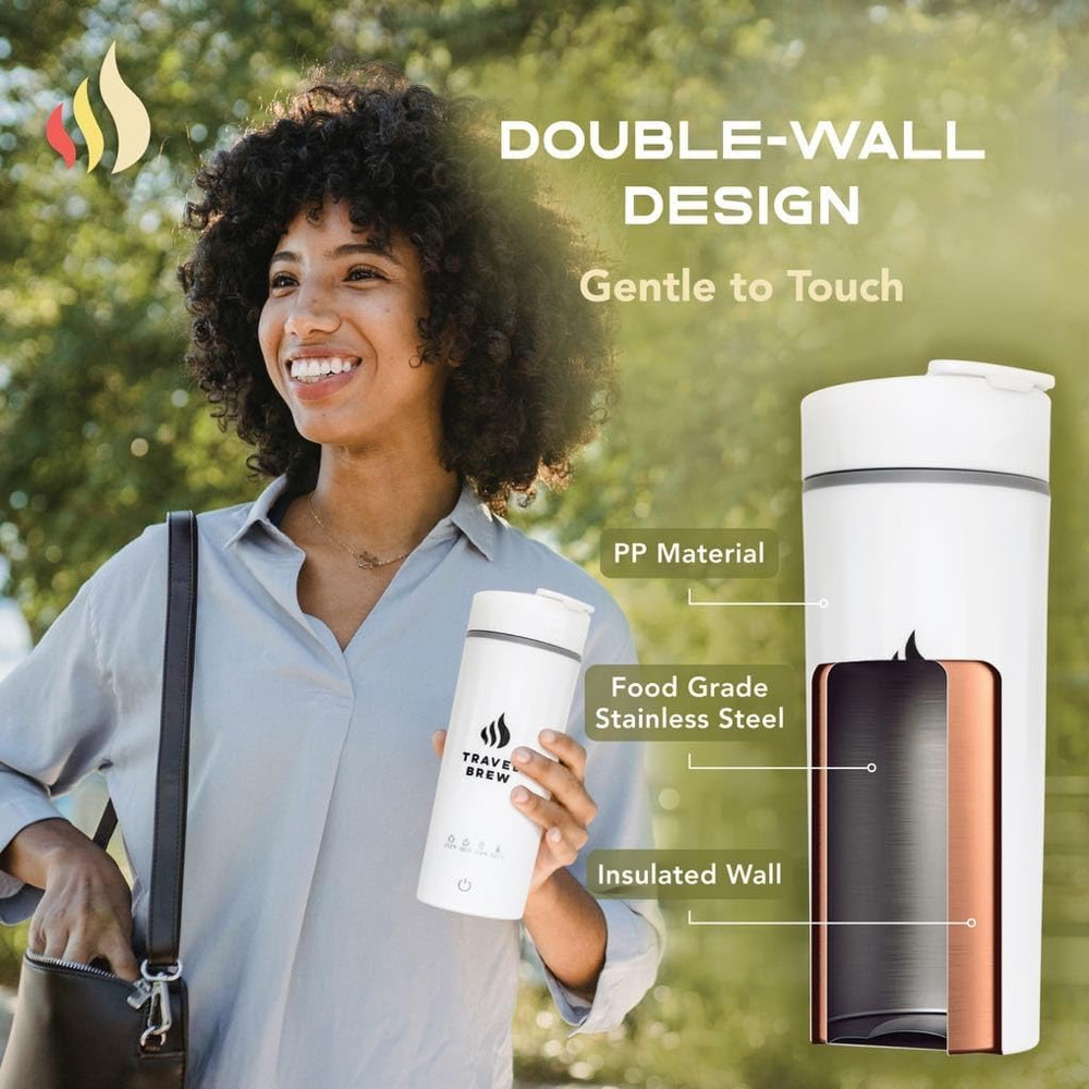 Portable Travel Kettle with Tea Infuser- Mini Electric Kettle with 4 Temperature