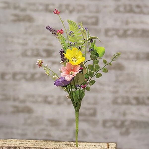 Spring Mix Blossoms Pick / Bush 12" High - Easter Spring Summer Floral