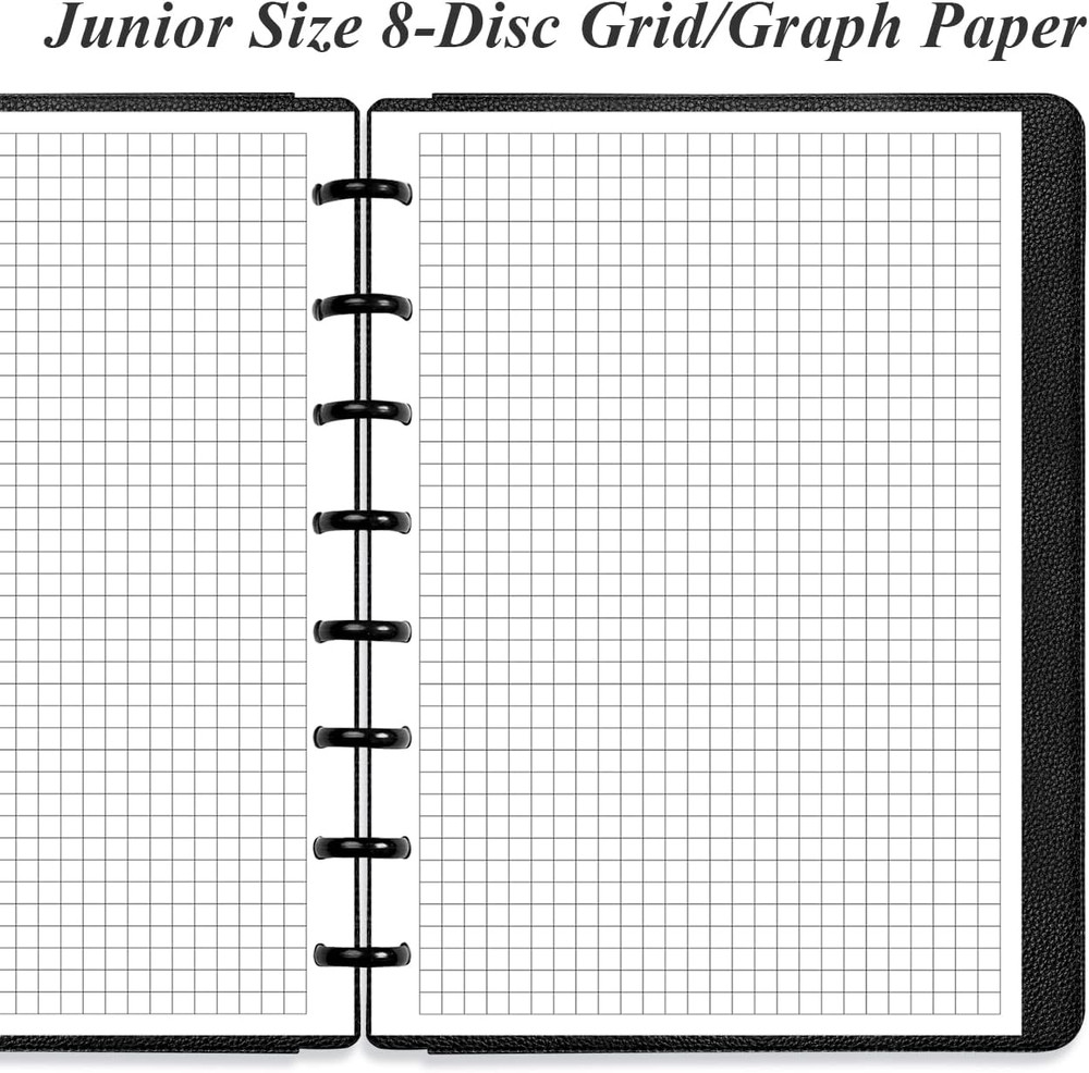 A5 TUL Discbound Grid Refill Paper, 8-Disc Discbound Graph Paper, 100Sheets