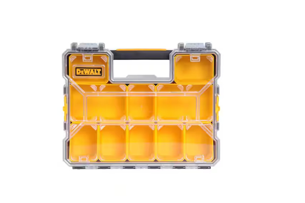 New !DEWALT Plastic 10-Compartment Deep Pro Small Parts Organizer - DWST14825.