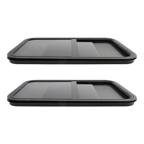 2Pcs RV Window Slide Window Rectangular Vertical Clip-on Mounting Venting Window