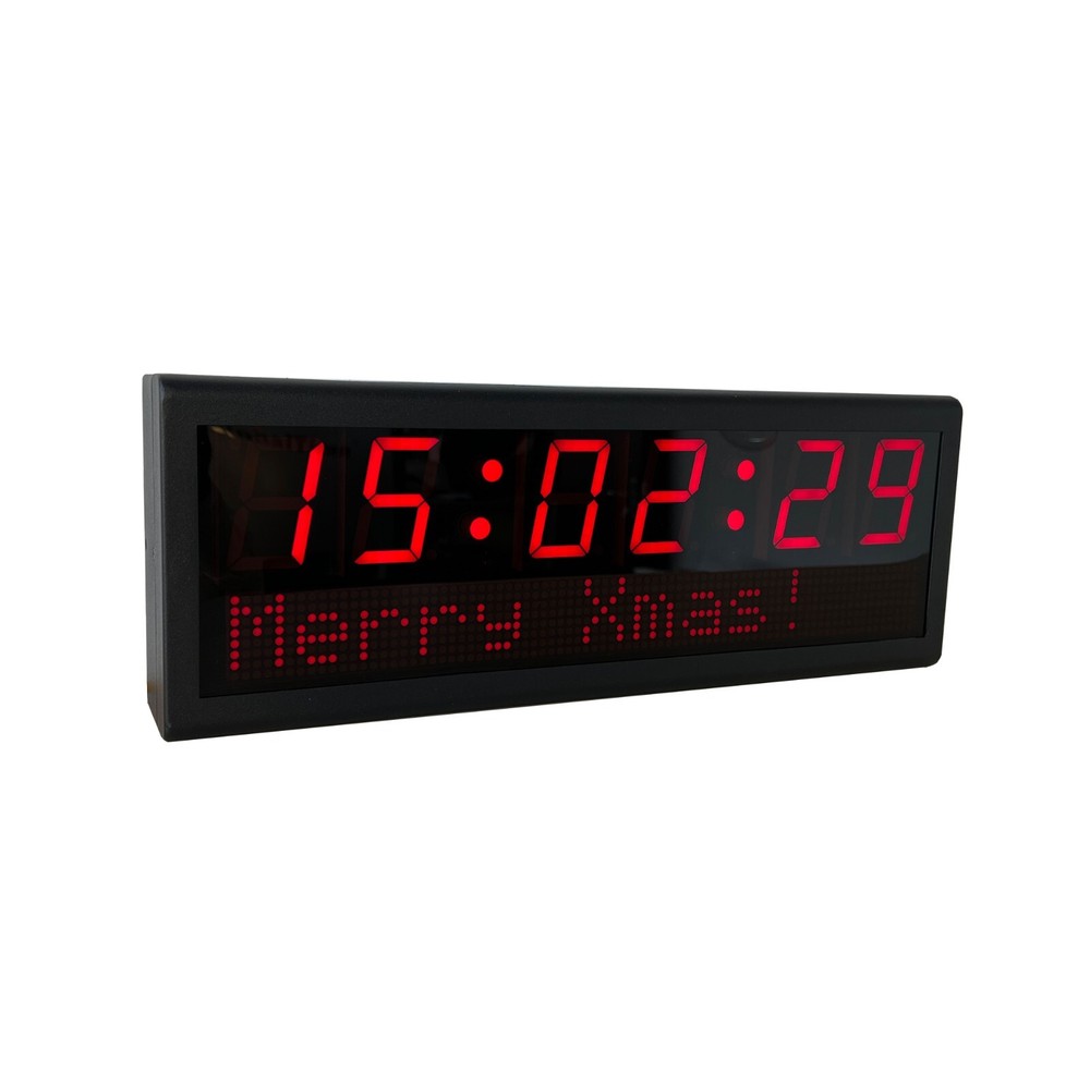 2.3" 6 Digit NTP PoE Clock with Date , Network Synchronized, Automatic DST Reset
