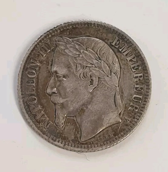 France 1867 1 Franc Coin