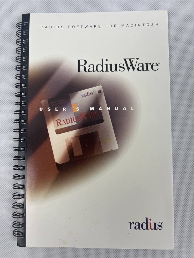 RadiusWare For Macintosh 3.5 Disk And Booklets