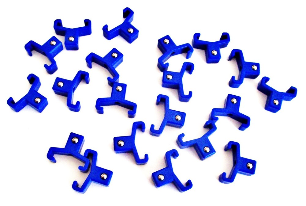 40 GOLIATH INDUSTRIAL ABS 3/8" BLUE REPLACEMENT SOCKET RACK RAIL CLIPS SC38B