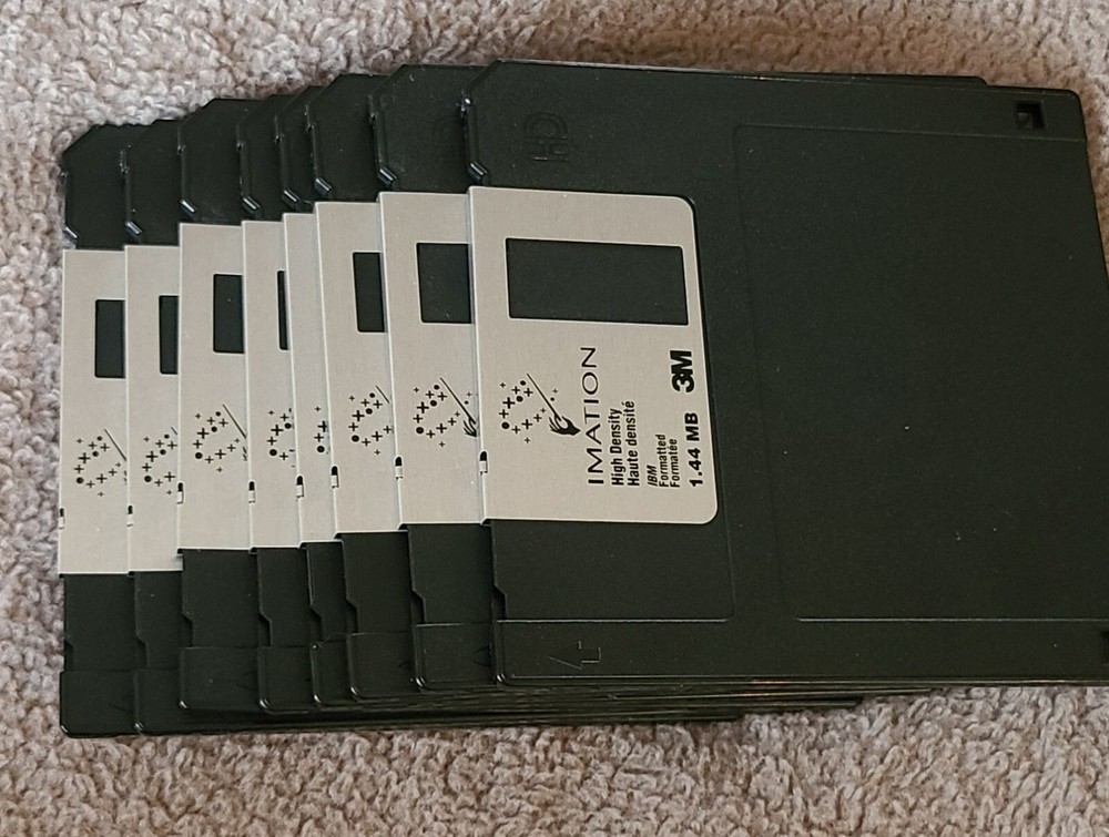 Imation 3M IBM Formatted 3.5" High Density Diskettes Open Box 8 Disks Disc DSHD
