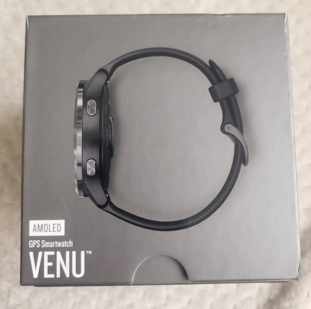 Garmin Venu GPS Smartwatch Bright AMOLED Display Black with Slate
