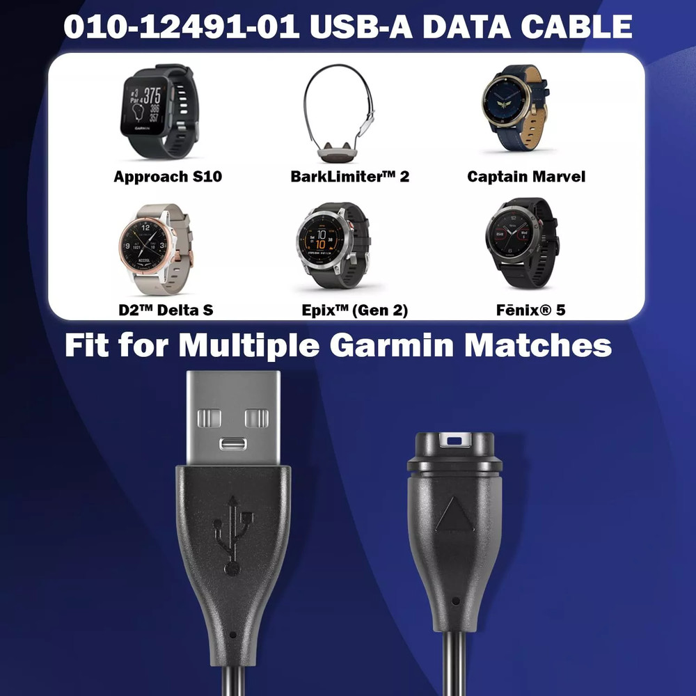 Replacement for Garmin Charger Cable 010-12491-01 Multiple Watch Devices 2 PCS
