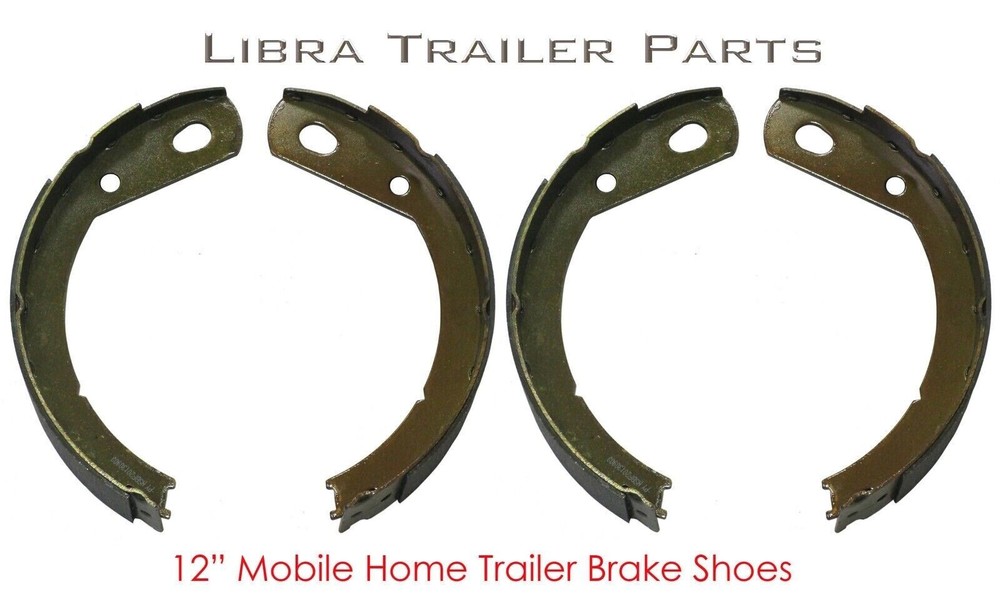 LIBRA 12" Mobile Home Trailer Brake Shoes Replacement Kits (2 Pairs) - 21031