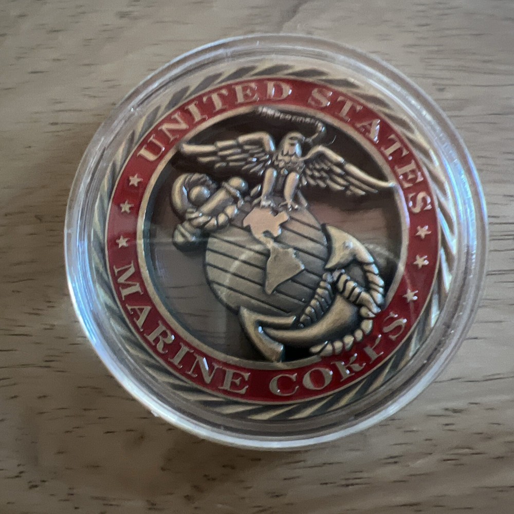 U.S. Marine Corps Courage Honor Commitment Coin Bronz. Lot 331