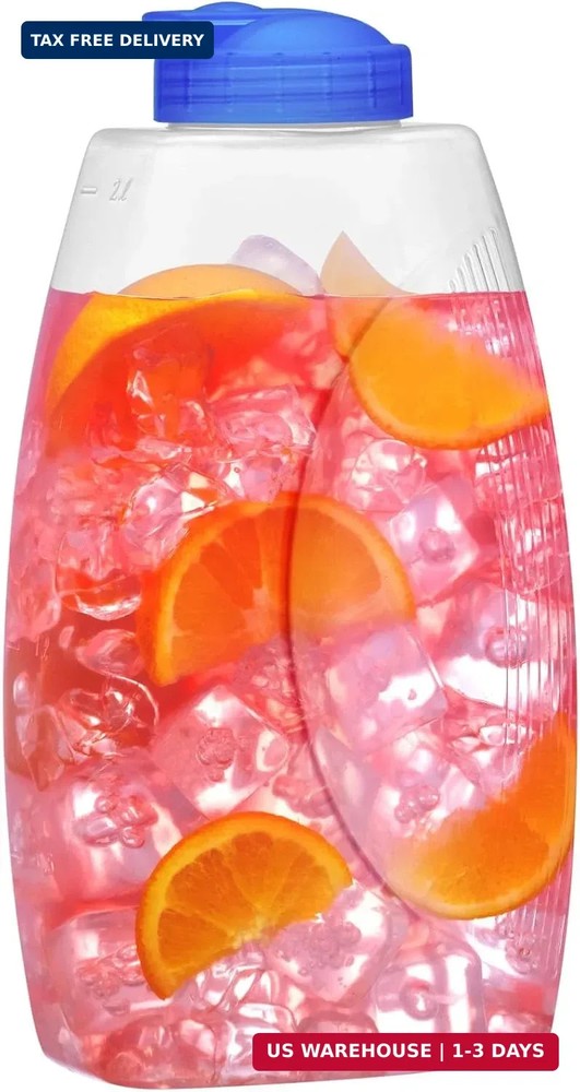 Amazing Abby - Fitly - 64-oz Plastic Pitcher (1-Pack), Unbreakable Water Pitcher