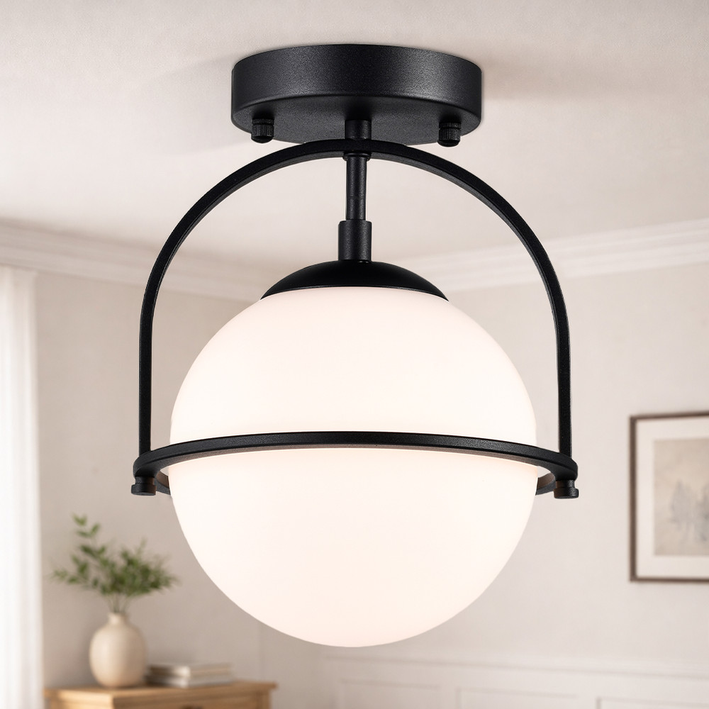 Mid Century Modern globe ceiling light Semi Flush Mount Ceiling Light Fixture