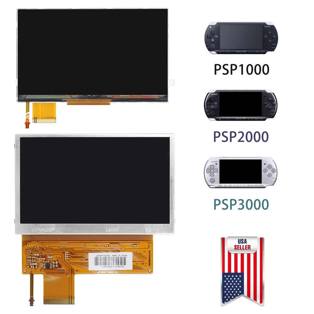 OEM Backlight LCD Screen Display Replacement For Sony PSP 1000 / 2000 / 3000