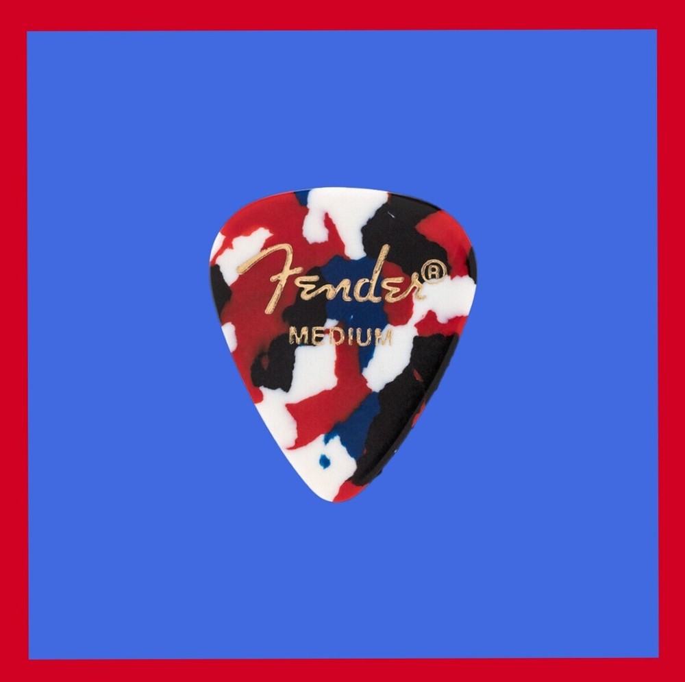 Fender 351 Classic Celluloid Guitar Picks, Confetti, Medium, 3 Pack
