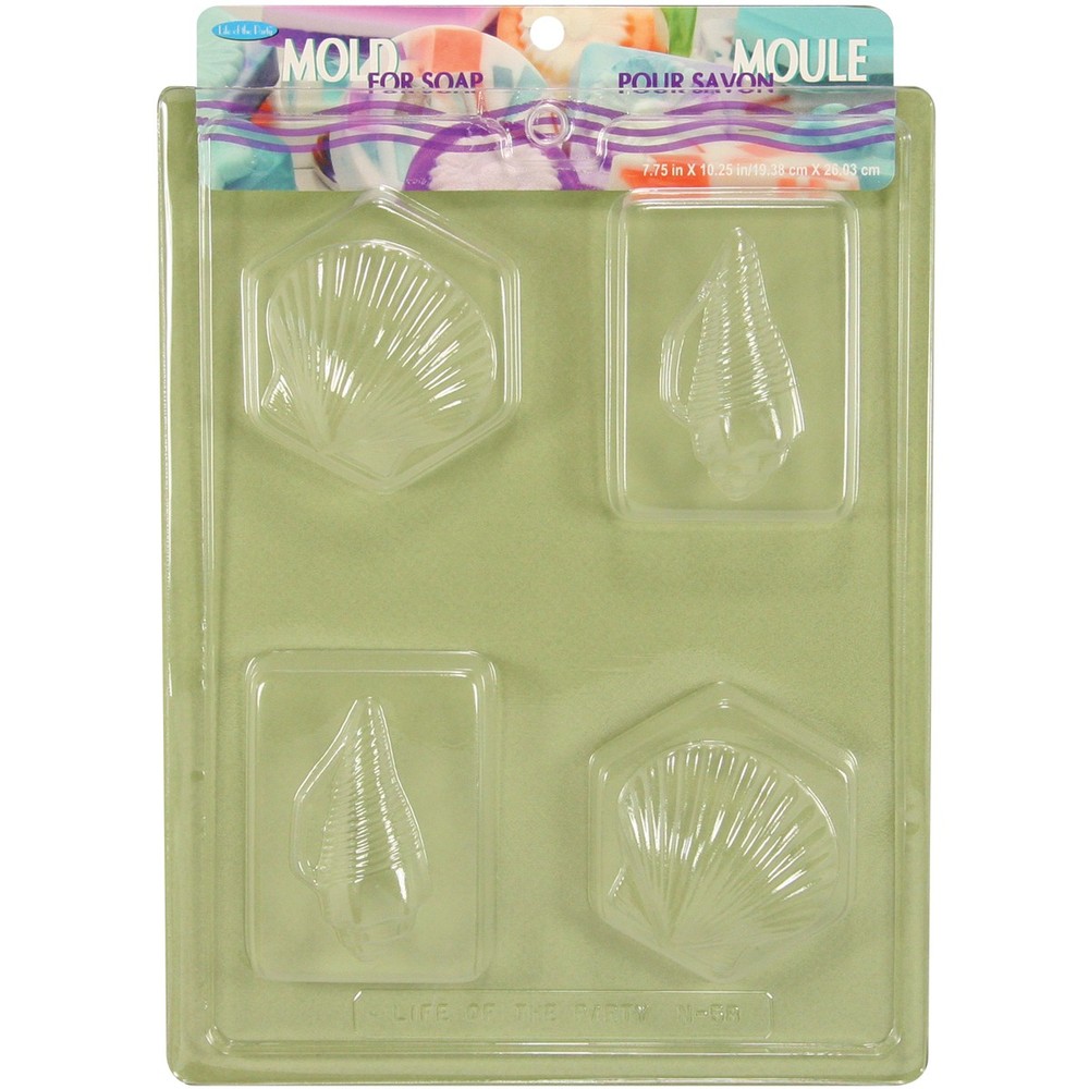 Soap Mold 7.75"X10.25" 4 Cavity - Shells
