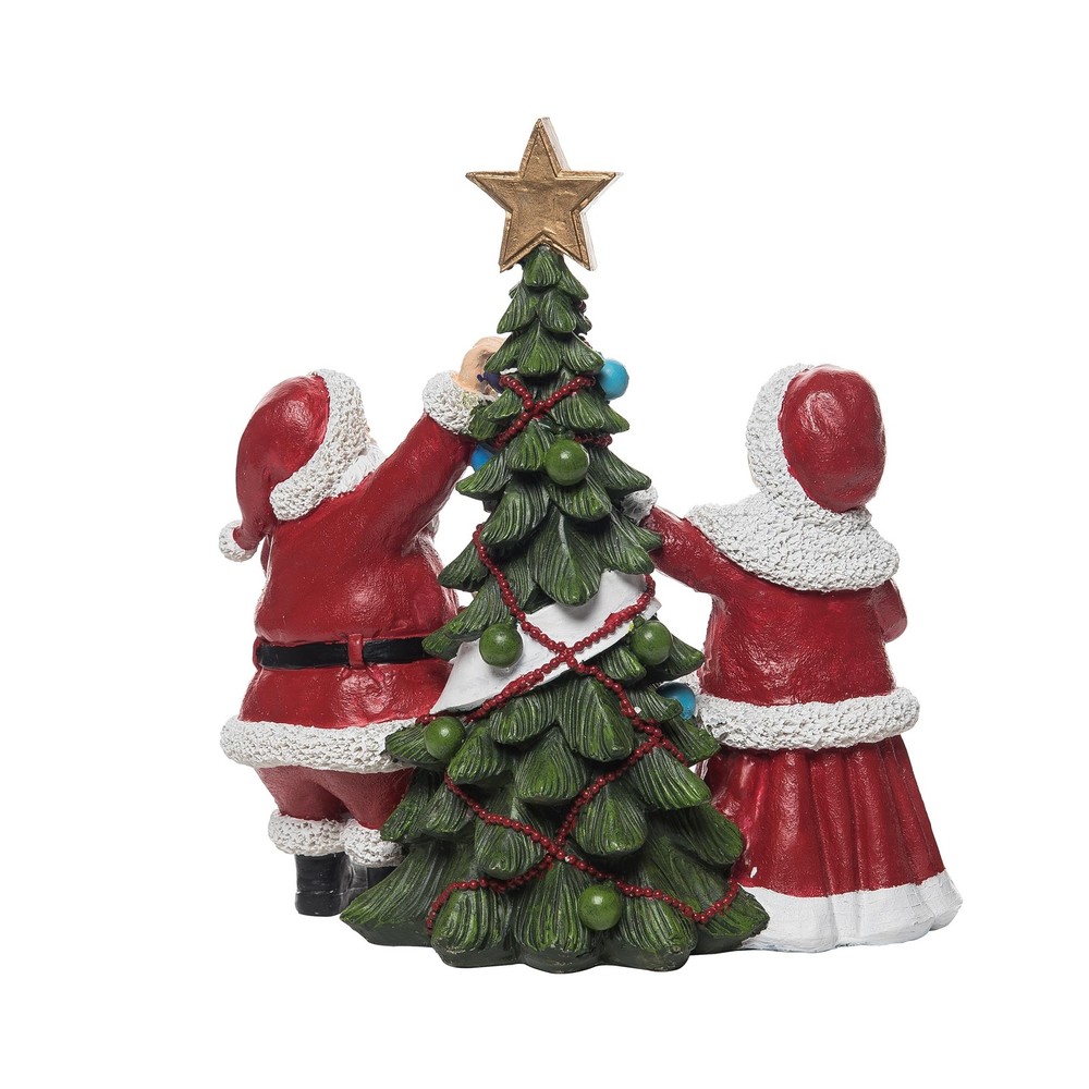 Transpac 11.75" Multicolor Resin Light Up Christmas Tree