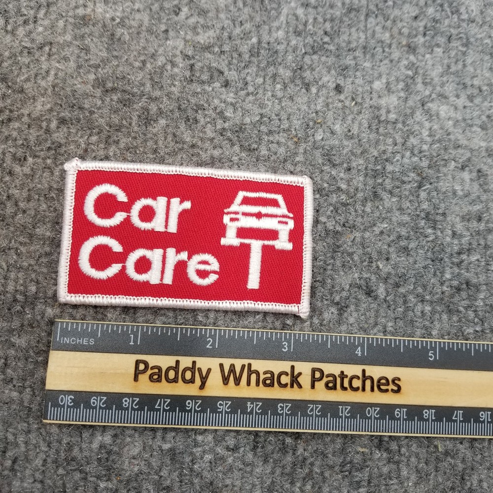 Vintage Car Care Patch Auto 70s 80s Work Uniform AE6