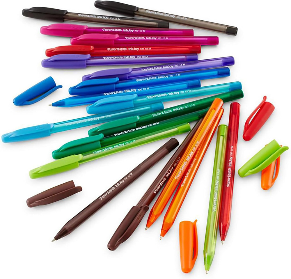 Inkjoy 100ST Ballpoint Pens, Medium Point (1.0Mm), Assorted, 18 Count