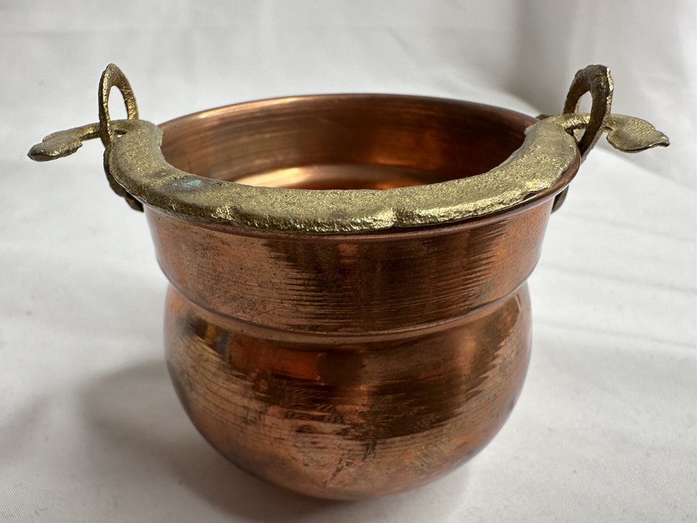 Fairy Garden Copper Kettle 3"