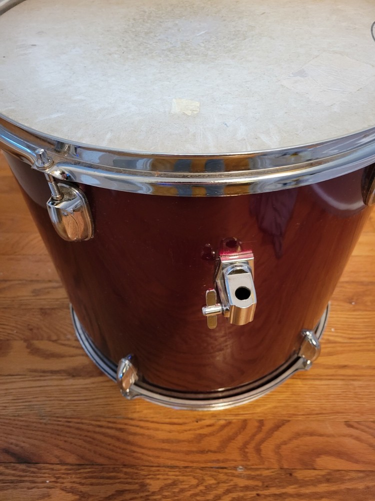 🔥🔥16” Floor Tom & 14" Mount Tom Maroon Check 📸 🔥🔥