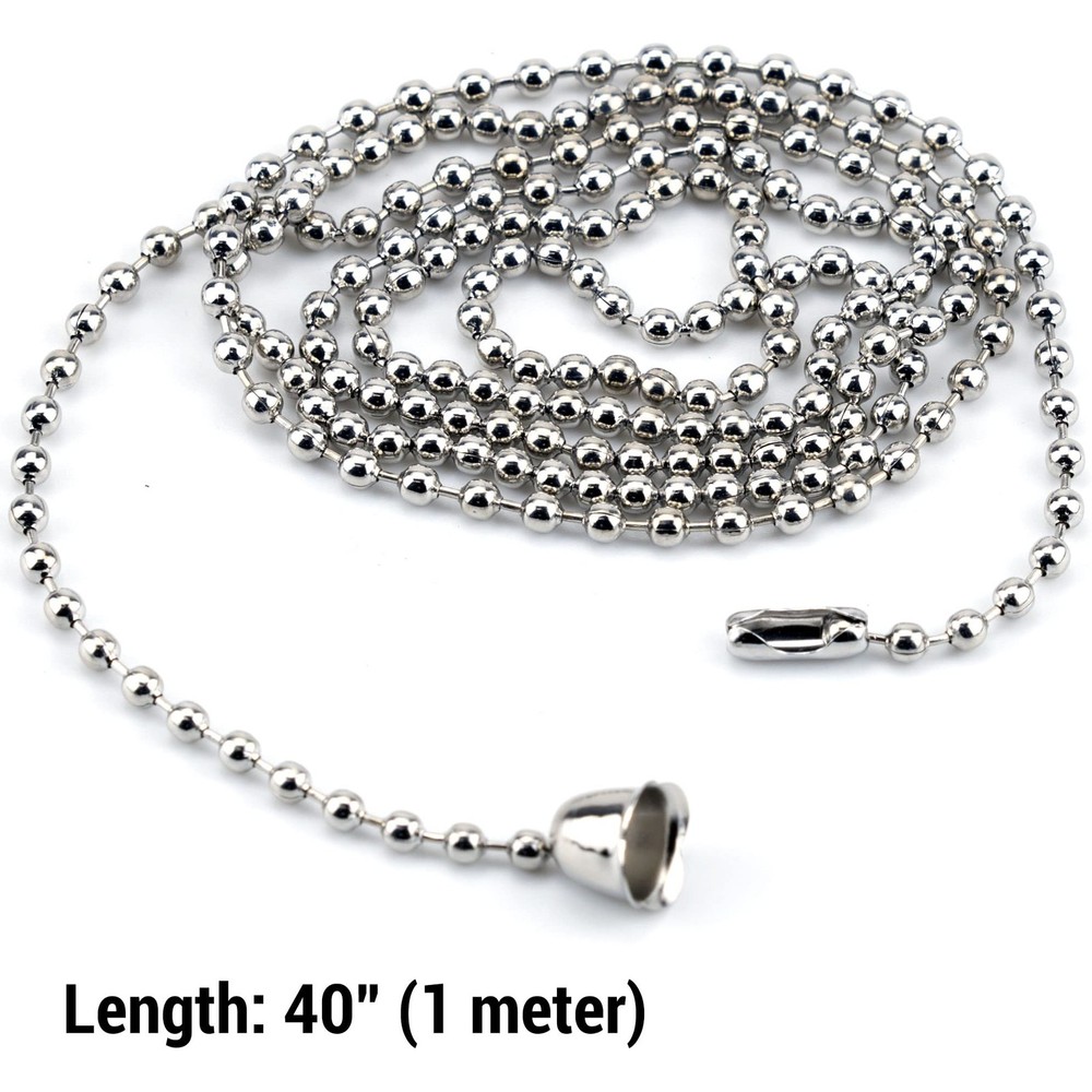 5 Pack Pull Chain Extender 40inch Extra Long Beaded Ball Chain String Fan Cord W