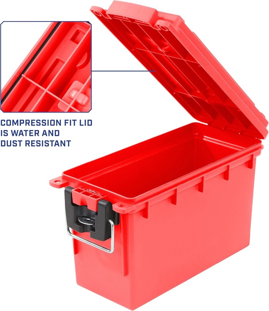 Sheffield 12636 Ammo Storage Box, Stackable .30 Cal Standard Single, Red