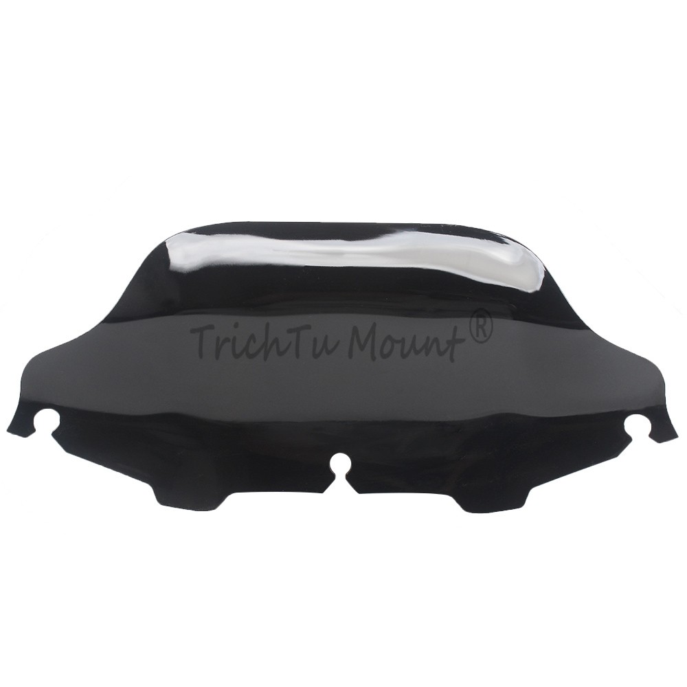 For Harley Electra Glide Classic 1996-2013 8" Wave Windshield Windscreen Black