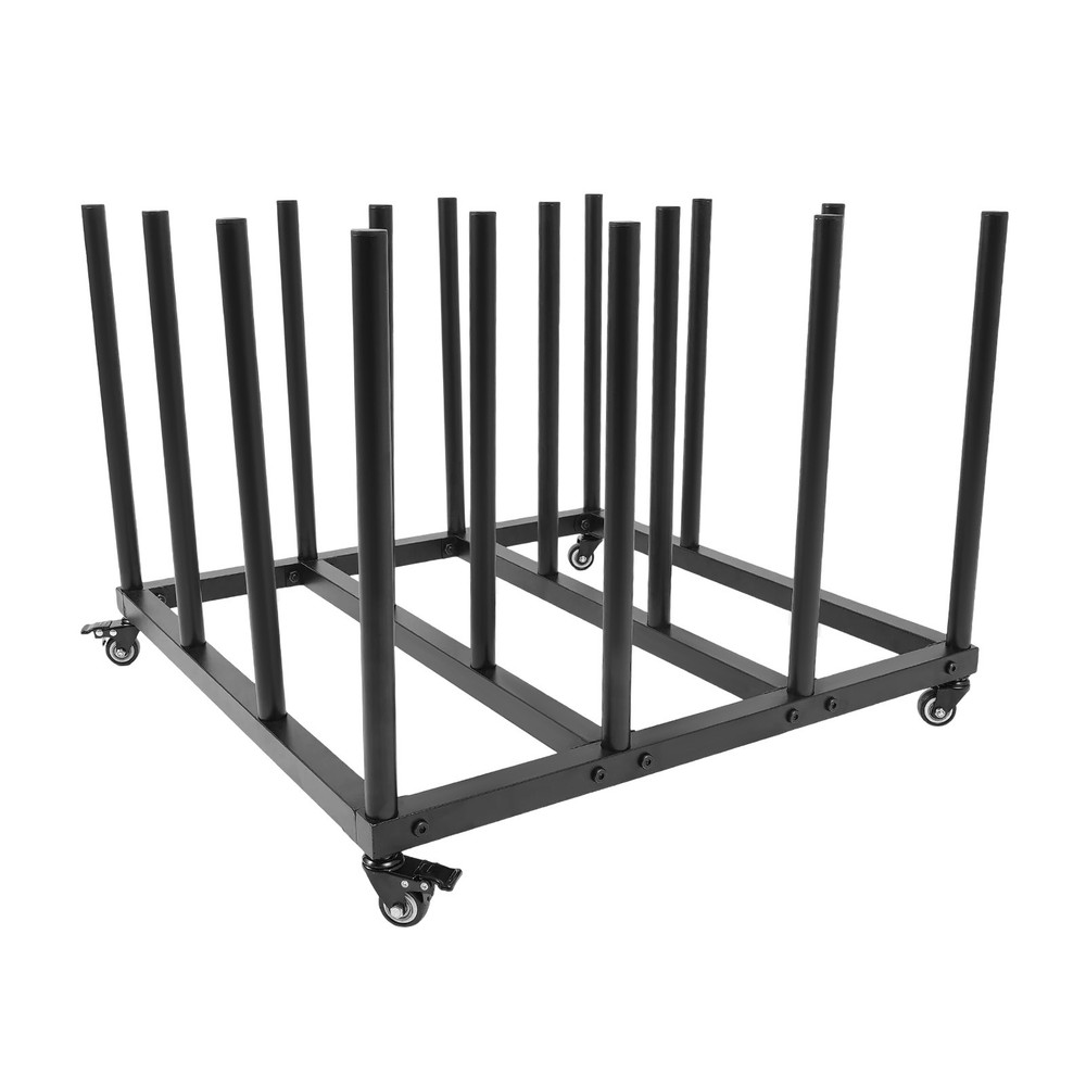 Mobile Storage Stand with 16 Rolls Capacity, Iron Roll Organizer with Wheels