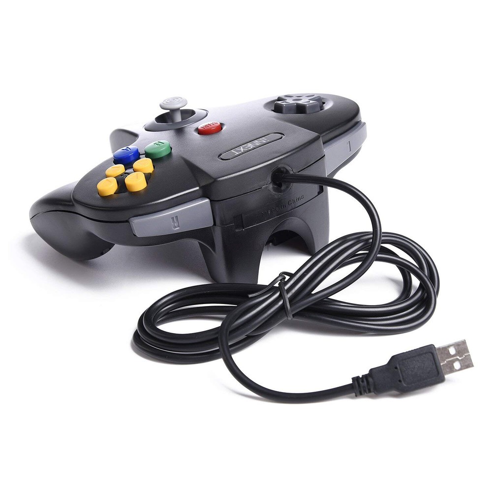 For PC/Mac/Linux N64 SNES NES USB Controller Joypad Classic Wired 64 Bit US Ship