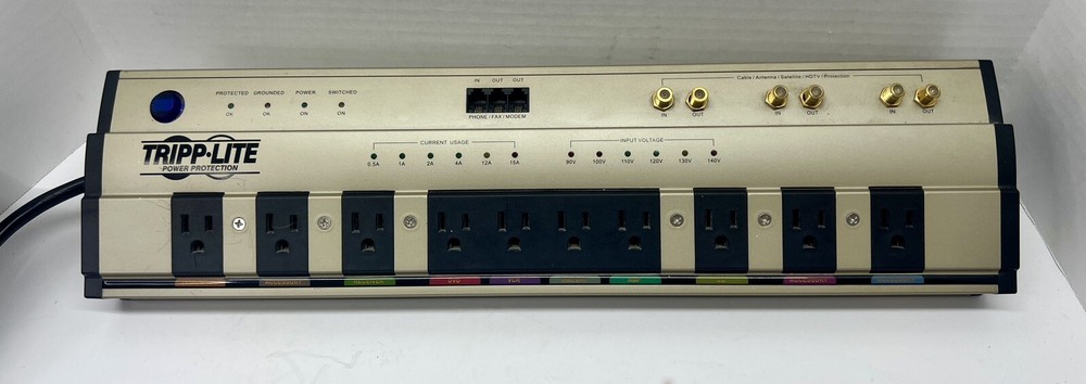 Tripp-Lite HTPOWERBAR10 Transient Voltage Surge Suppressor Protector WORKS