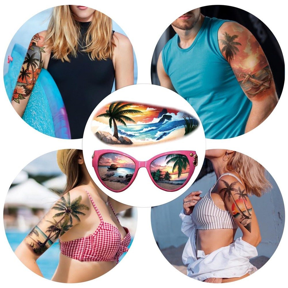 77 Sheets Temporary Tattoos 17 Sheets Half Arm 60 Sheets Tiny Fake Tattoos
