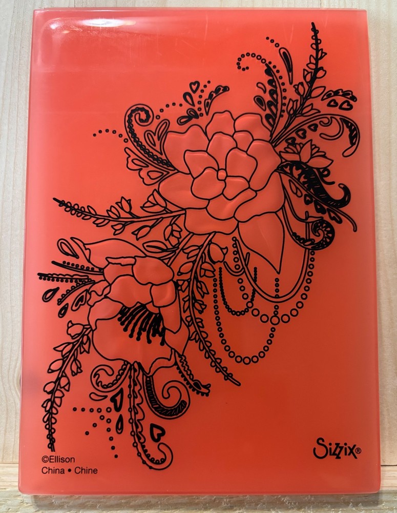 Sizzix 3D Flower Heart Doodle Embossing Folder