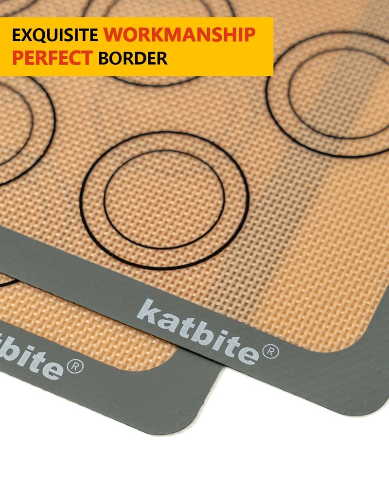 Macaron Silicone Baking Mats, Katbite Macaroons 2 Pack, 2 Pack