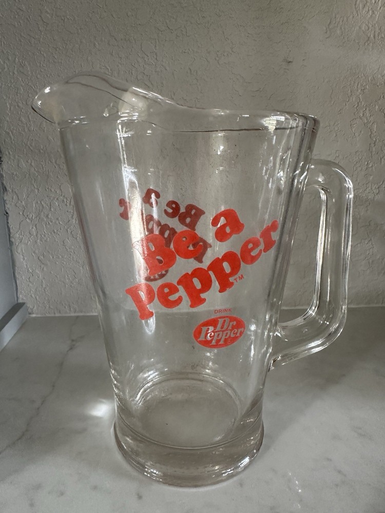 Dr Pepper Vintage Glass Beer Soda Pitcher