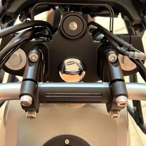 Motorcycle Handlebar Risers, 7/8" 22mm Offset Handlebar Risers Mount Black